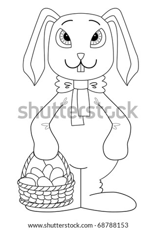 easter eggs in a basket pictures. cartoon easter eggs in a