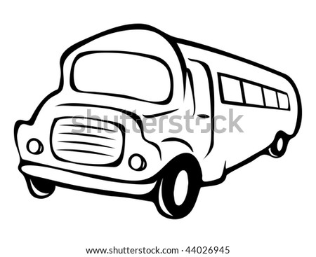 school bus cartoon. illustration school bus