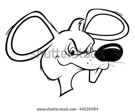 stock vector cartoon vector outline illustration rat