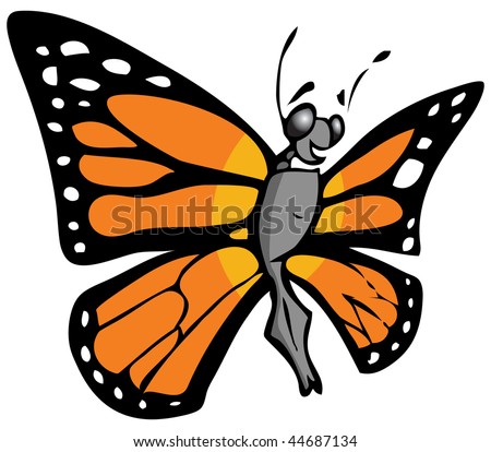 Cartoon Monarch Butterfly