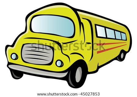 school bus cartoon. illustration school bus