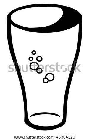 beer glass drawing. illustration eer glass