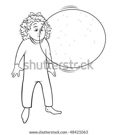 bubble gum outline