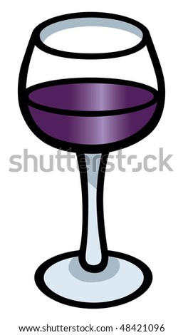 Cartoon Vector Illustration Wine Glass - 48421096 : Shutterstock