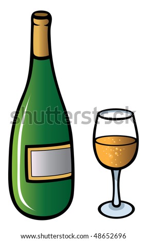 Champagne glasses cartoon