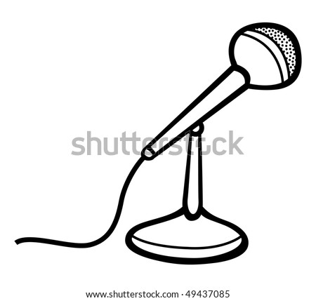 Cartoon Old Microphone