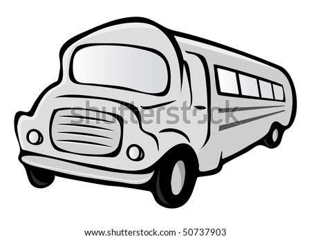 school bus cartoon. illustration school bus