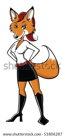 Cartoon Female Fox