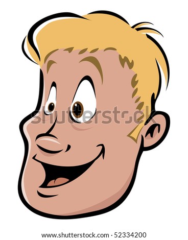 cartoon vector illustration excited expression