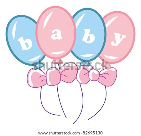 Cartoon Vector Illustration Of Baby Balloons - 82695130 : Shutterstock