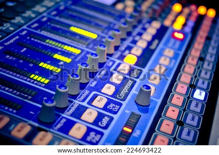 sound music mixer control panel