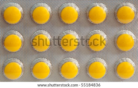 a lot of yellow pill package