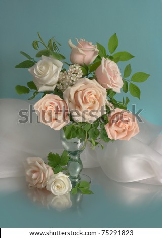 Rural bouquet with roses