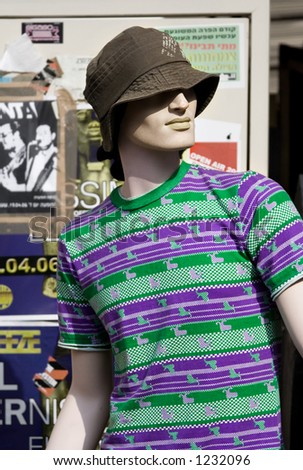 A mannequin wearing casual clothes
