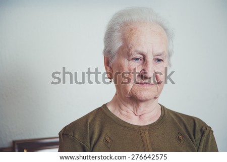 Sad older woman