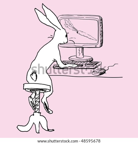 funny bunny. stock vector : funny bunny
