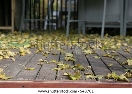 autumn blue chair close close-up closeup country countryside deck fall foliage furniture leaf leisure macro nature outdoor patio picturesque quiet relax side stain sunny up utah wood wooden zoom