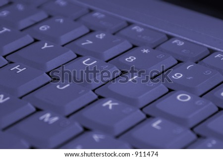 Close up on a Computer Notebook Laptop Keyboard