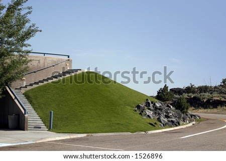 Grass Hill and the Stairs by the Rest Stop