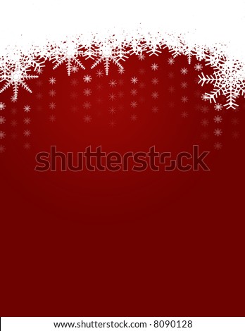 Winter and Christmas Background and Snowflakes