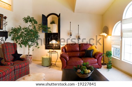 Living Room Lamps on Classic Living Room With Lamps And Couches Stock Photo 19227841