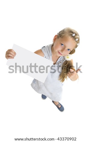 blonde girl shows card