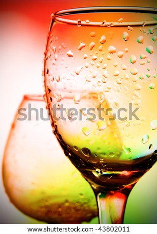 glass with drop on it