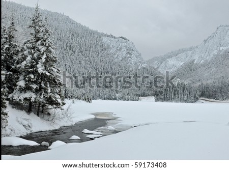 Winter landscape, Crawford Notch, NH
