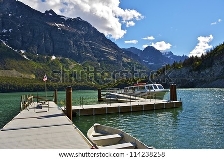 St Mary Lake Cruises. Saint Mary Lake in Glacier National Park in Montana, United States of America. Scenic Cruises. Montana Photography Collection.