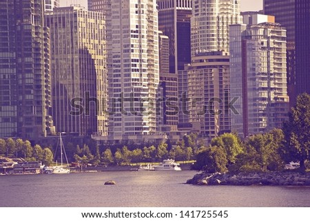 Vancouver in Ultraviolet Color Grading. Vancouver, Canada. Cities photo Collection.