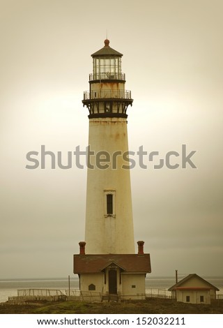 The Lighthouse. Pigeon Point Lighthouse, California, USA. Pacific Shore. Architecture Photo Collection.