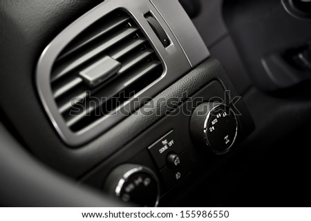Car Air Condition Vent. Modern Car Dashboard Elements. Vehicle Interior. Air Quality.