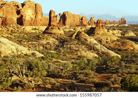 Scenic Utah Landscape. Arches National Park in Central East Utah State. Utah Photo Collection