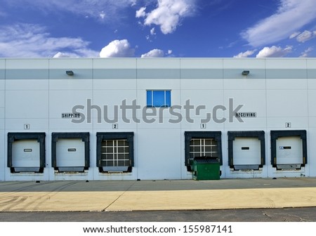 Shipping and Receiving Storage Warehouse Gates. Logistics Photo Collection.