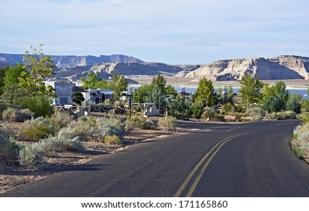 Large RV Park in Northern Arizona - Lake Powell Area. RVing and Camping Photo Collection.