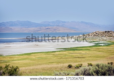 Salt Lake Scenery. Scenic Salt Lake Landscape, Utah, United States.