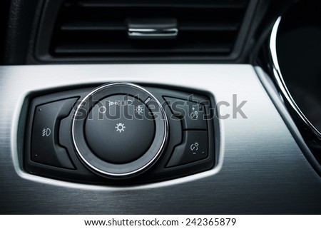 Car Exterior Lighting Control Button Switcher. Modern Car Lighting Controller. Fog Lights Control.