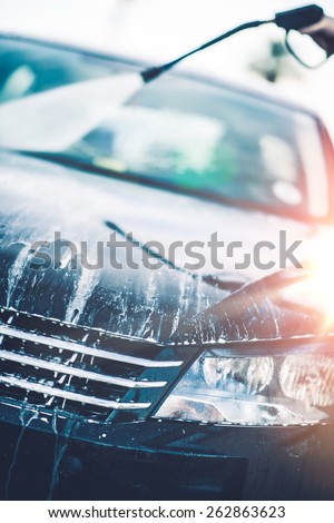 Spring Car Cleaning. Car Wash Day. Transportation Theme.
