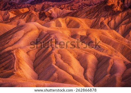 Geology of Death Valley National Park in California, United States. Death Valley Formations.
