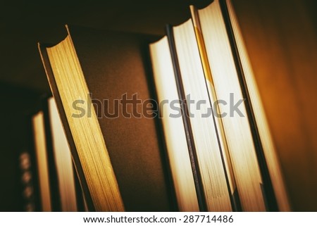 The Book Choice Concept Photo. Books in the Library.