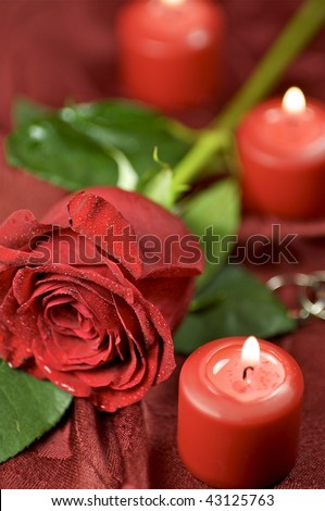 Romantic Theme with Rose and Candles. Great for Mothers Day, Valentine and other events. Share the love.