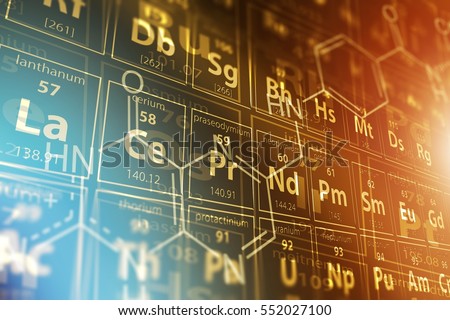 Periodic Table Science Concept 3D Rendered Illustration. Chemistry Theme.
