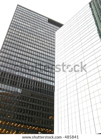new york skyline black and white. stock photo : lack and white
