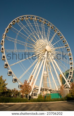 Niagara Falls Sky Wheel with casino tower on background, Niagara, Ontario, Canada