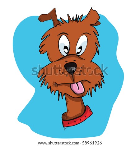 stock vector : dog head cartoon -vector