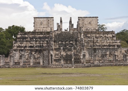 Temple of  Warriors in Chichen Itza, Mexico, among the new seven wonders of the world