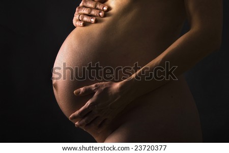 Young pregnant woman - skin tone