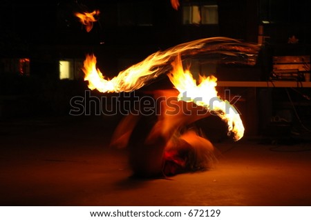 Fire dancer