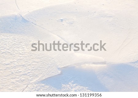 Breaking ice at the sea in springtime