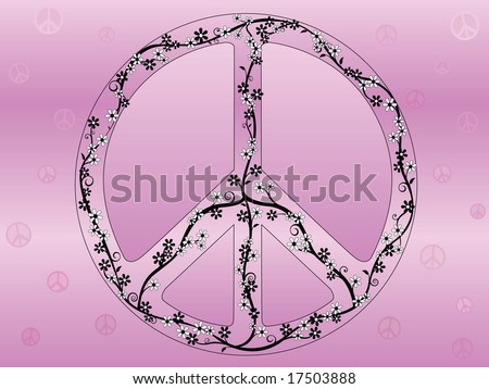 peace sign wallpapers. photo : Floral Peace Sign